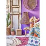 Набор постельное белье с покрывалом Karaca Home - Mishka fusya 2020-1 фуксия евро