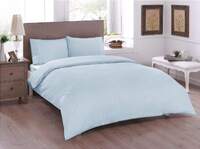 Двуспальный евро комплект TAC Basic Light Blue Ранфорс