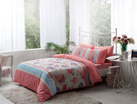 Двуспальный King Size комплект TAC Emma Pink Ранфорс