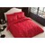 Набор постельного белья TAC сатин Delux - Mauna kirmizi v04 красный семейное
