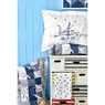 Постельное белье с покрывалом Karaca Home - Veta lacivert Синий ранфорс подростковый