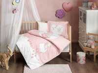 Комплект постельного белья в кроватку TAC Baby Love Pink Ранфорс