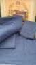 Двуспальный евро комплект TAC Basic Blue Сатин