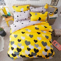 Постельное белье Vanilla Home Полуторный Желто-серое