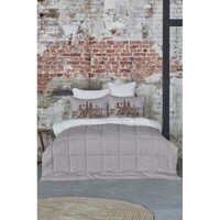 Набор постельное белье с одеялом Karaca Home - Londra bej 2019-2 полуторный