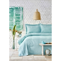 Покрывало с наволочками Karaca Home - Stella mint Ментоловый 230*240 евро