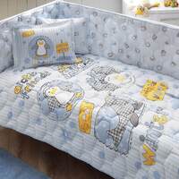 Набор в кроватку с бортиками и одеялом TAC Snow Friends Blue (6 предметов)
