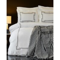 Набор постельное белье с покрывалом Karaca Home - Bourbon siyah 2018-1 черный евро
