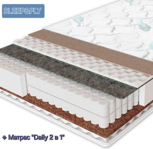 ☑️ Купить ортопедический матрас Sleep&Fly Daily 2in1 ✴️ без ПОСРЕДНИКОВ &harr; цены ПРОИЗВОДИТЕЛЯ + гарантия + АКЦИЯ ...☎... ✨ &laquo;Качественный сон&raquo; ▪︎▪︎▪︎ является основой здоровья и весь день. Для достижения идеального баланса между комфортом и поддержкой важно правильно подобрать матрас. Одним из лучших решений являются матрасы из латекса, сочетающие современные технологии и натуральные материалы.